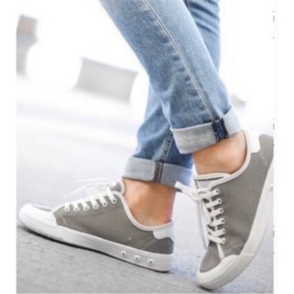 Rag & Bone Standard Issue Gray Canvas Lace up Sneakers Size 41